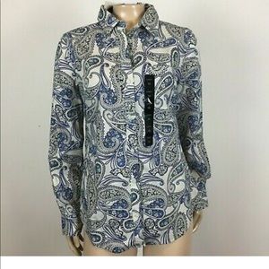 Banana Republic button down paisley shirt.